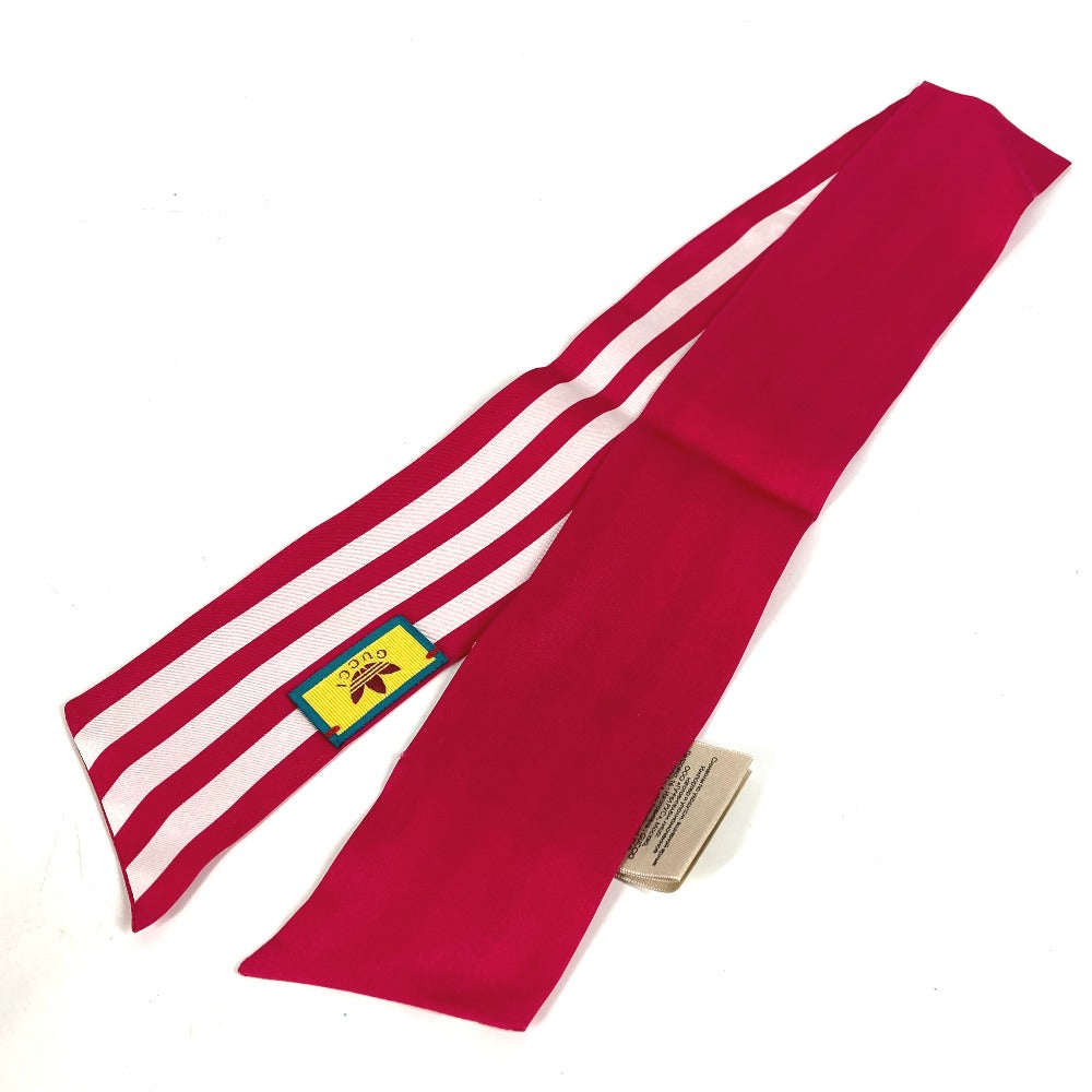 GUCCI scarf 703568 silk pink bandeau scarf Adidas adidas collaboration Women Used