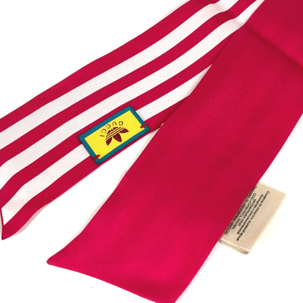 GUCCI scarf 703568 silk pink bandeau scarf Adidas adidas collaboration Women Used