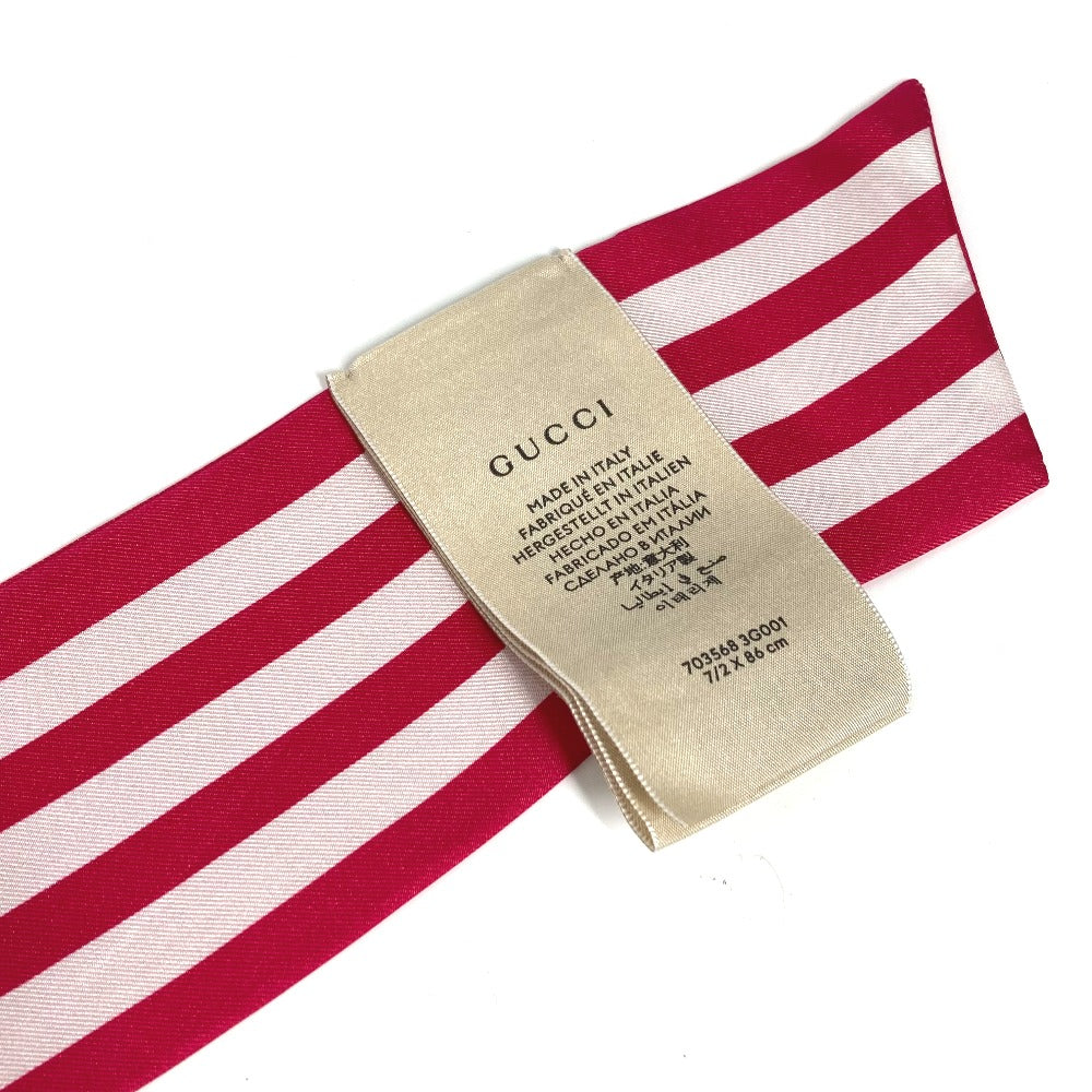 GUCCI scarf 703568 silk pink bandeau scarf Adidas adidas collaboration Women Used