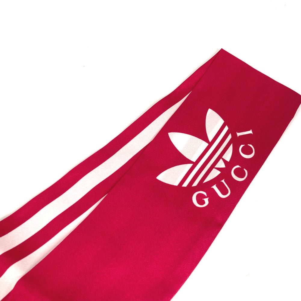 GUCCI scarf 703568 silk pink bandeau scarf Adidas adidas collaboration Women Used