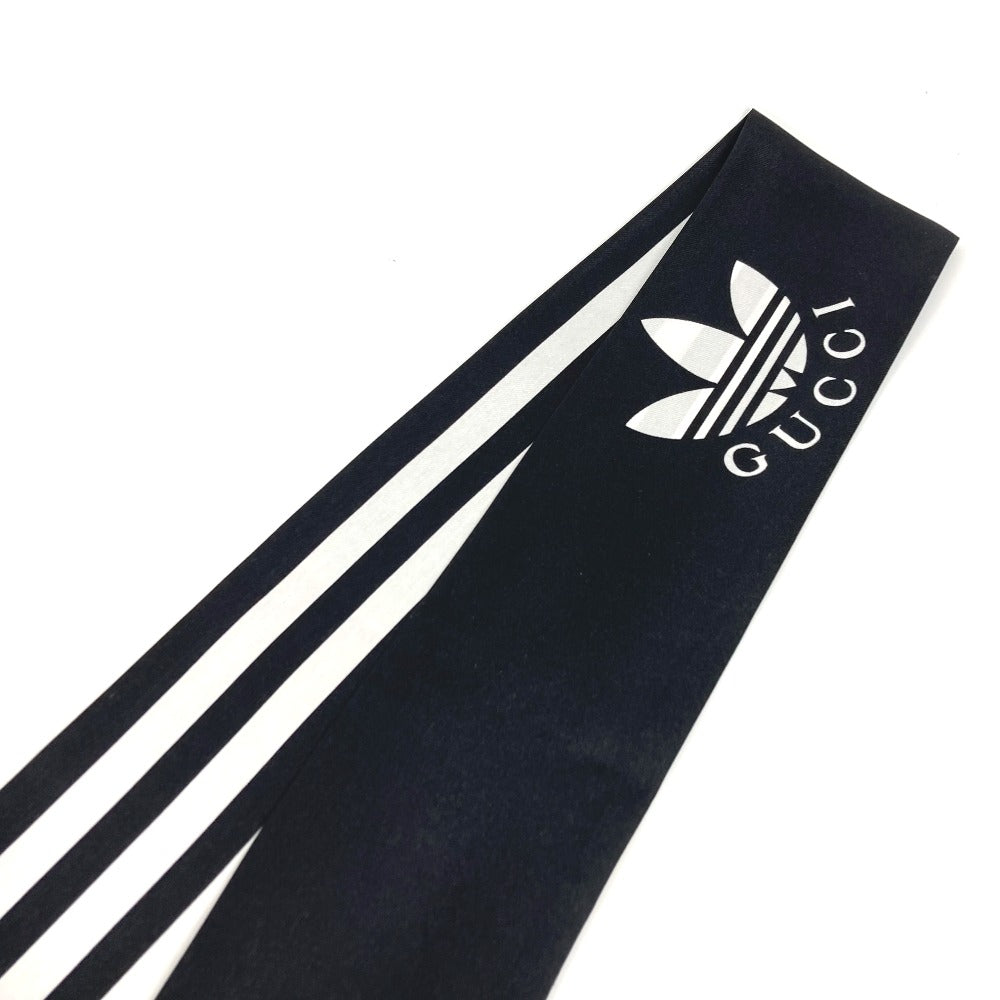 GUCCI scarf 703568 silk black bandeau scarf Adidas adidas collaboration Women Used