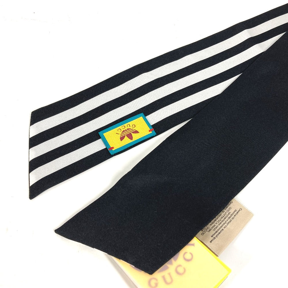 GUCCI scarf 703568 silk black bandeau scarf Adidas adidas collaboration Women Used