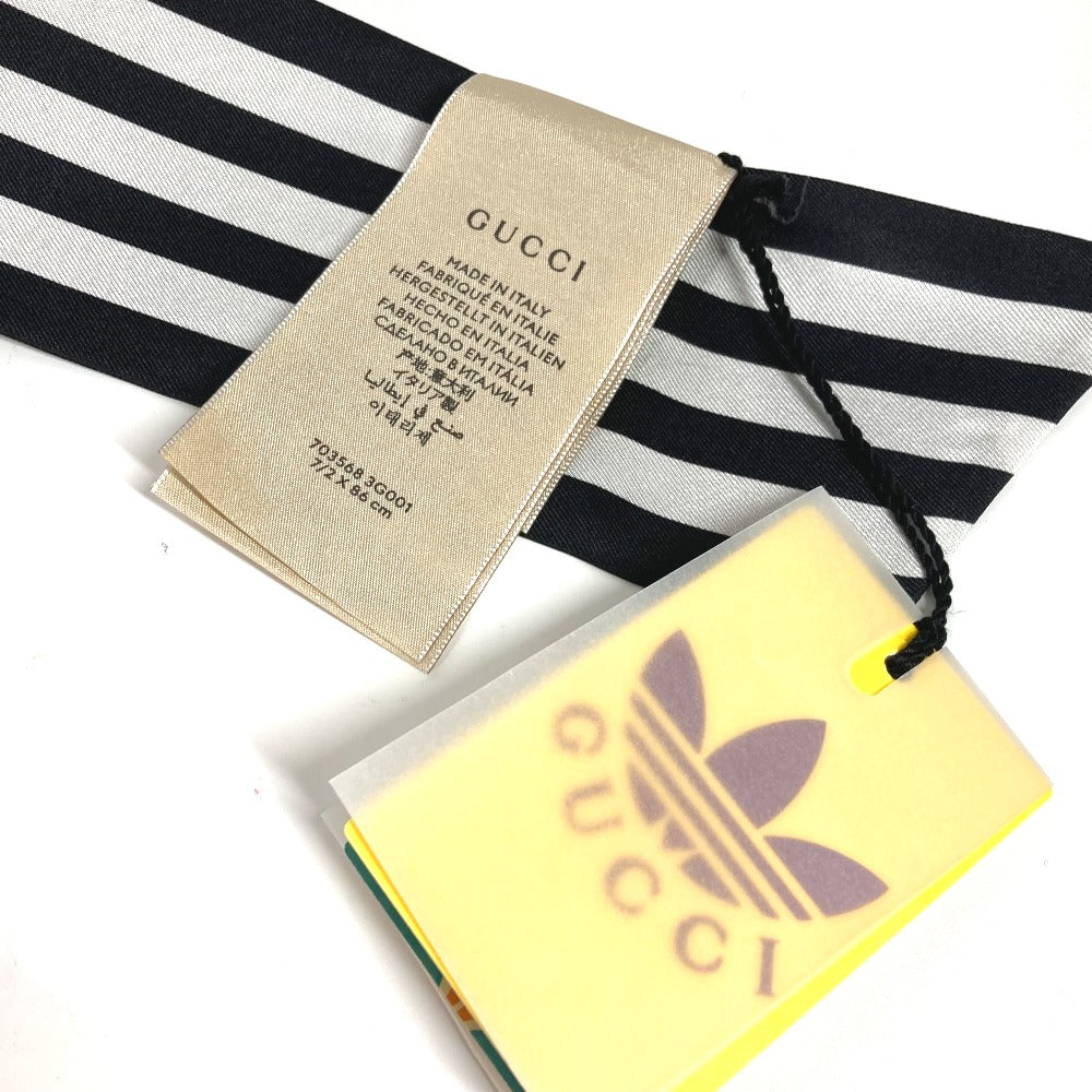 GUCCI scarf 703568 silk black bandeau scarf Adidas adidas collaboration Women Used