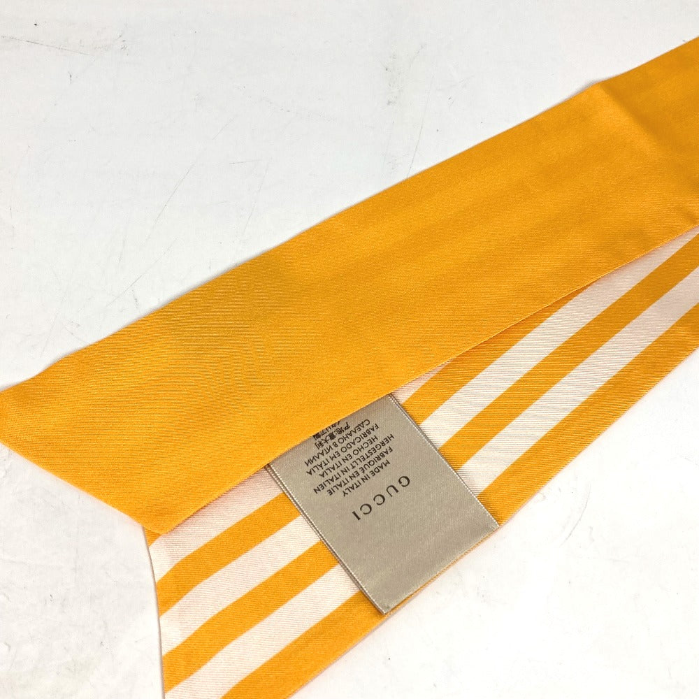 GUCCI scarf 703568 silk yellow bandeau scarf Adidas adidas collaboration Women Used