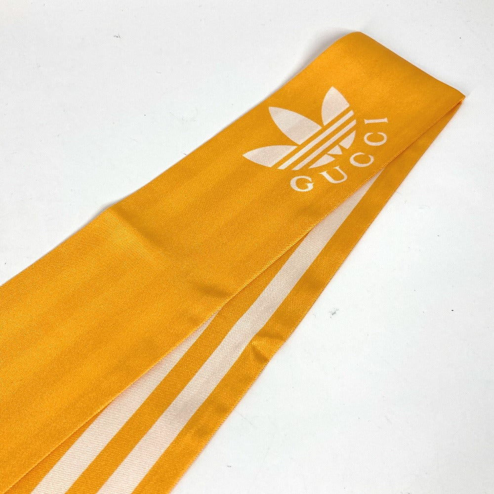 GUCCI scarf 703568 silk yellow bandeau scarf Adidas adidas collaboration Women Used