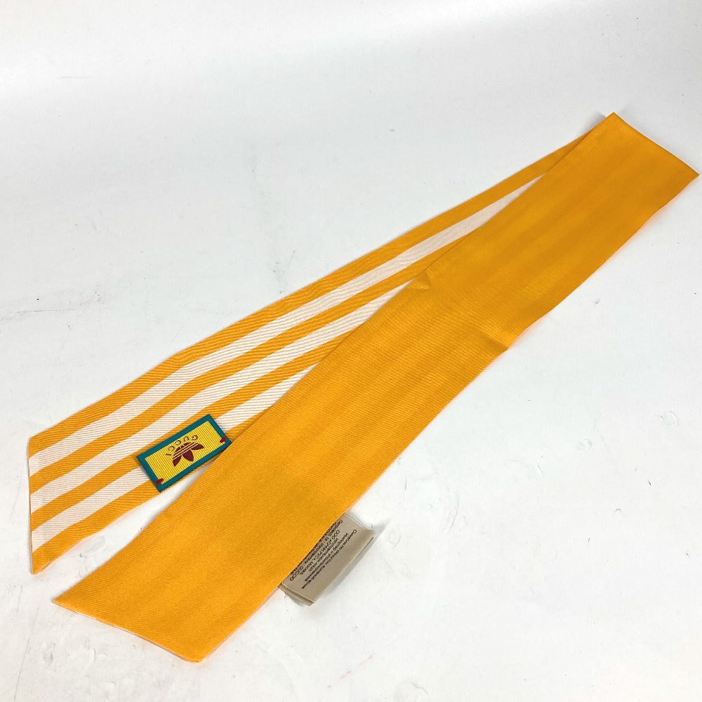 GUCCI scarf 703568 silk yellow bandeau scarf Adidas adidas collaboration Women Used