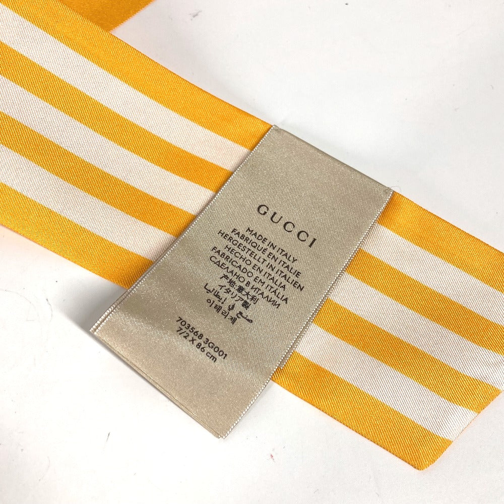 GUCCI scarf 703568 silk yellow bandeau scarf Adidas adidas collaboration Women Used