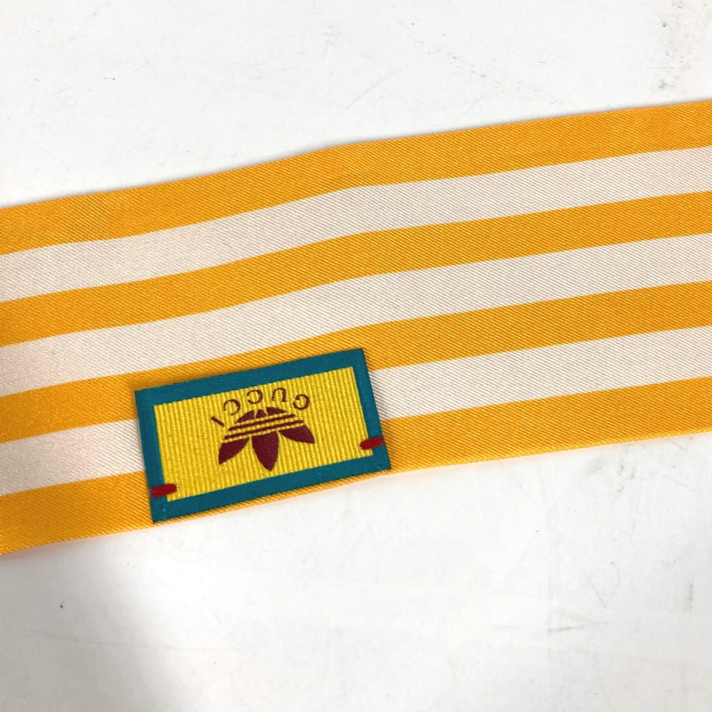 GUCCI scarf 703568 silk yellow bandeau scarf Adidas adidas collaboration Women Used