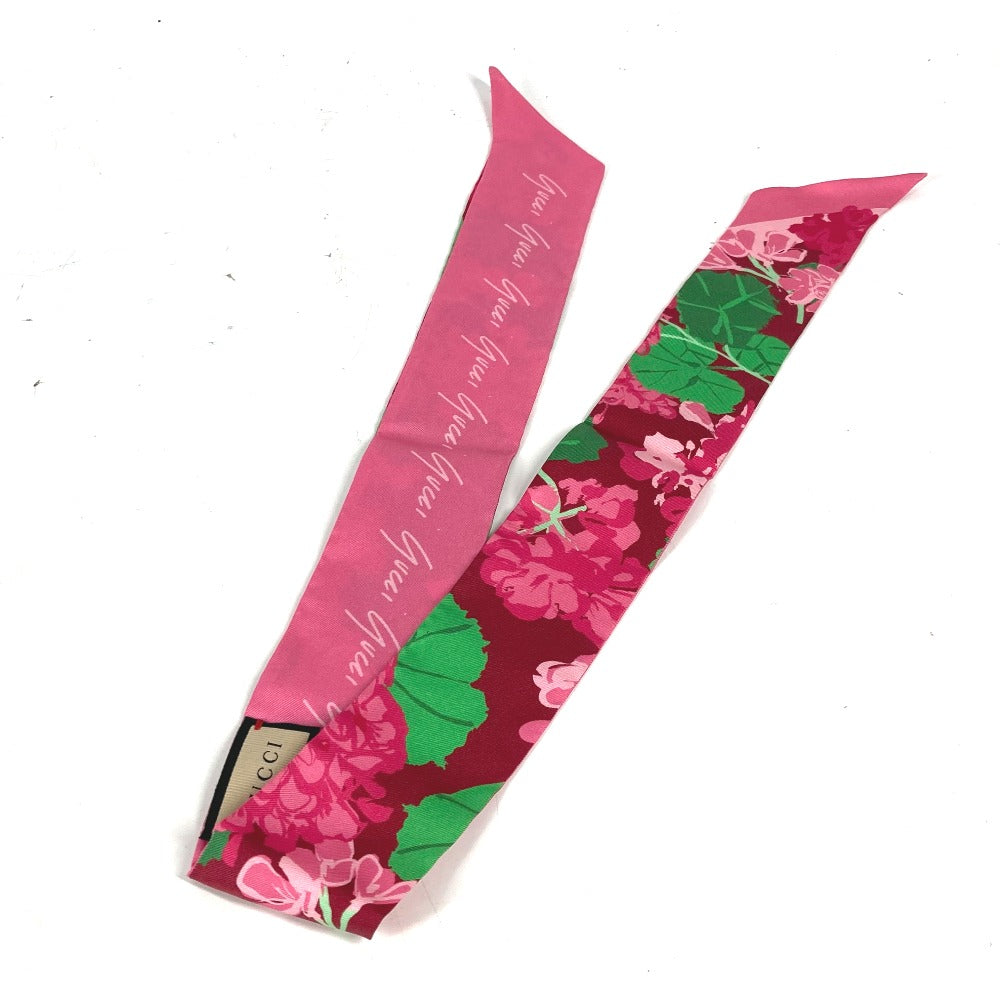 GUCCI scarf 652727 silk pink Neck bow