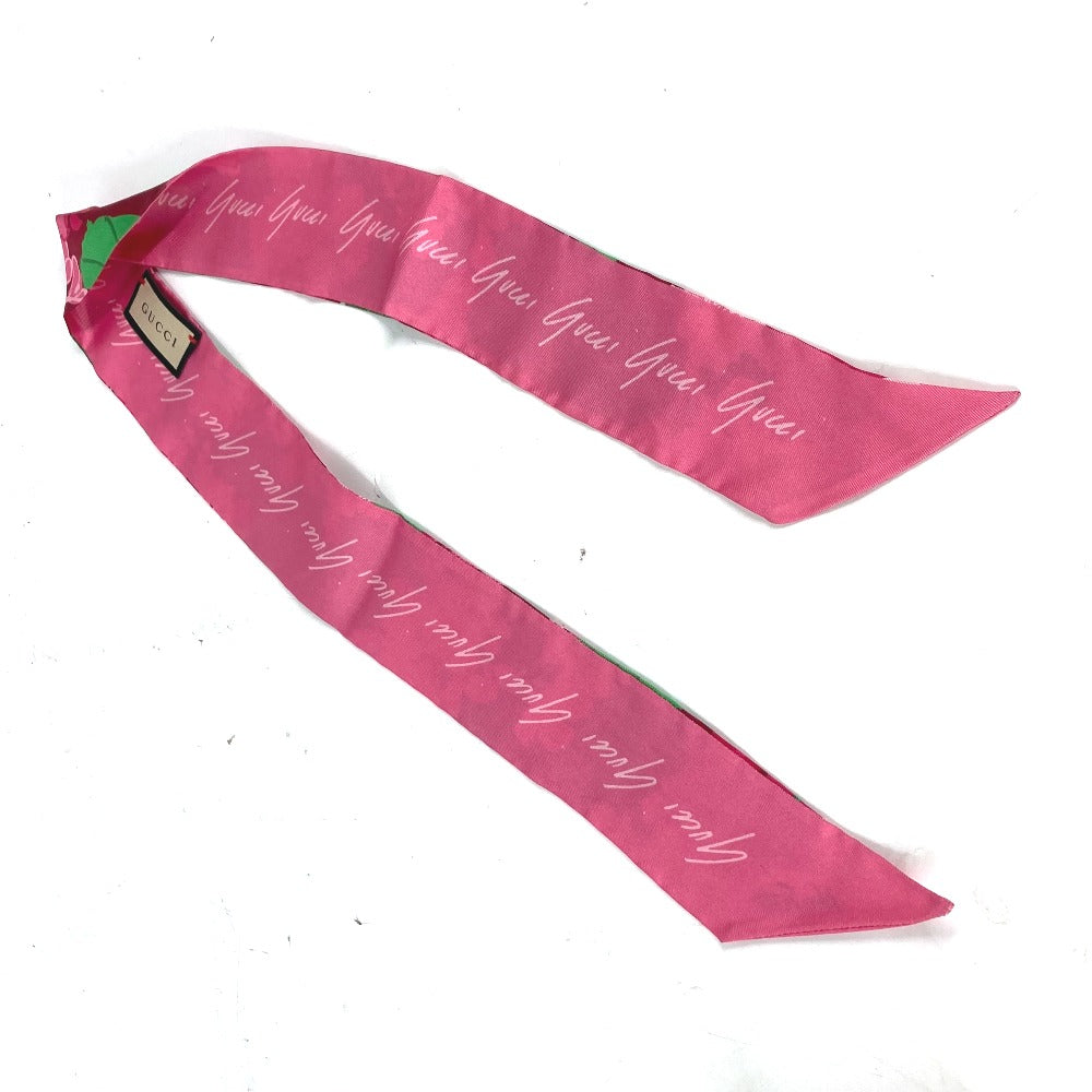 GUCCI scarf 652727 silk pink Neck bow