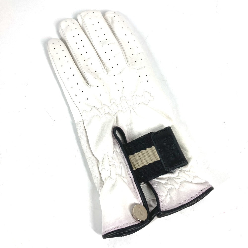 GUCCI gloves leather white For left hand Golf Gloves 8