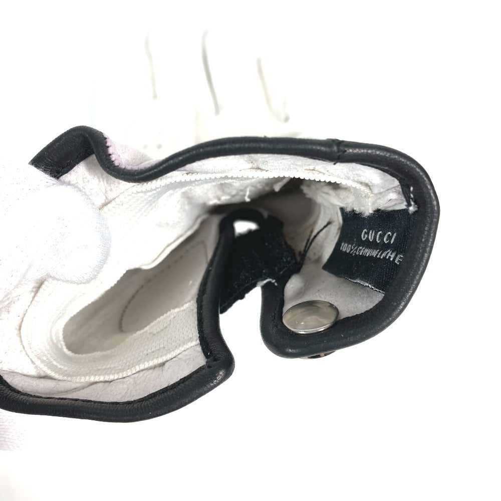 GUCCI gloves leather white For left hand Golf Gloves 8