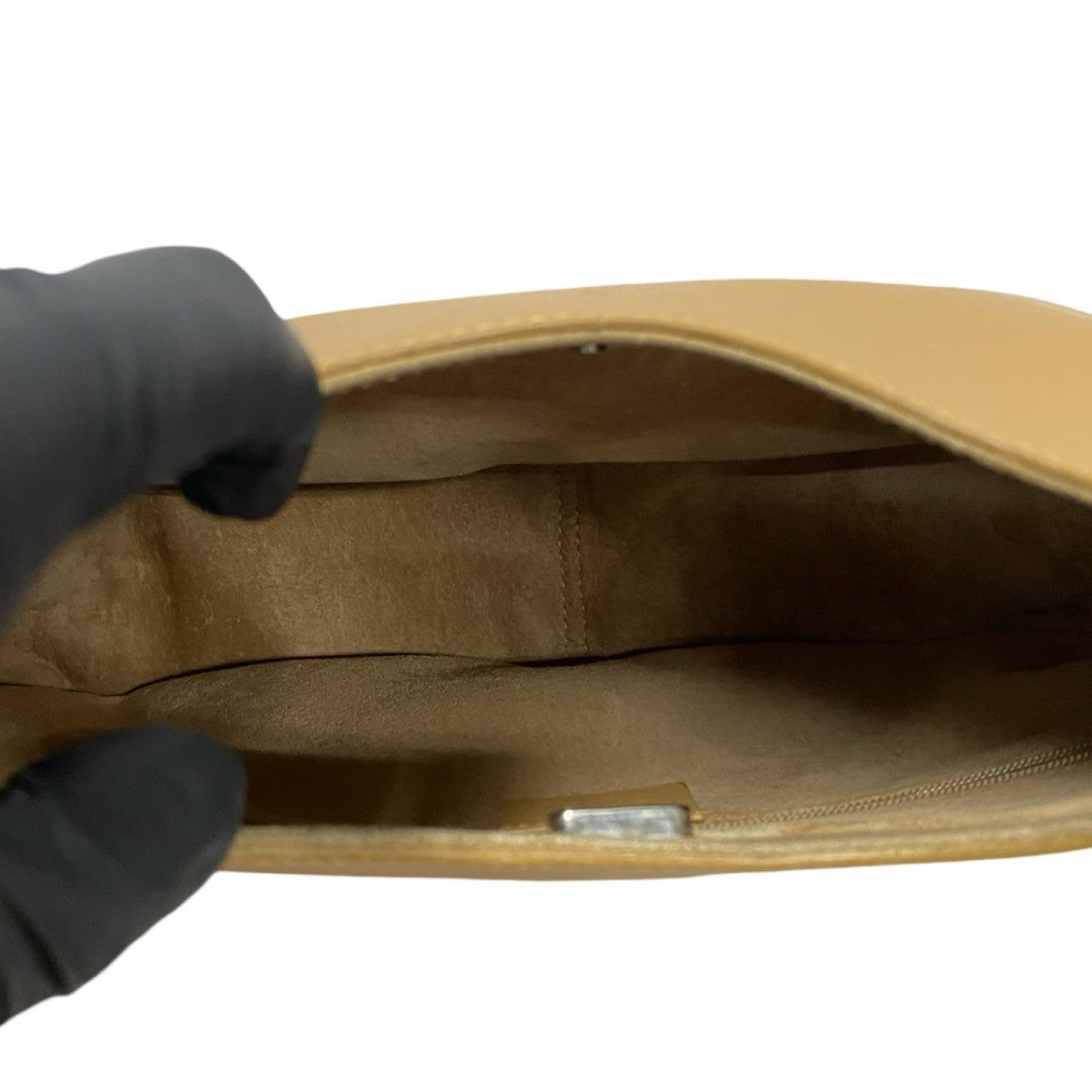 GUCCI Handbag leather beige Bamboo