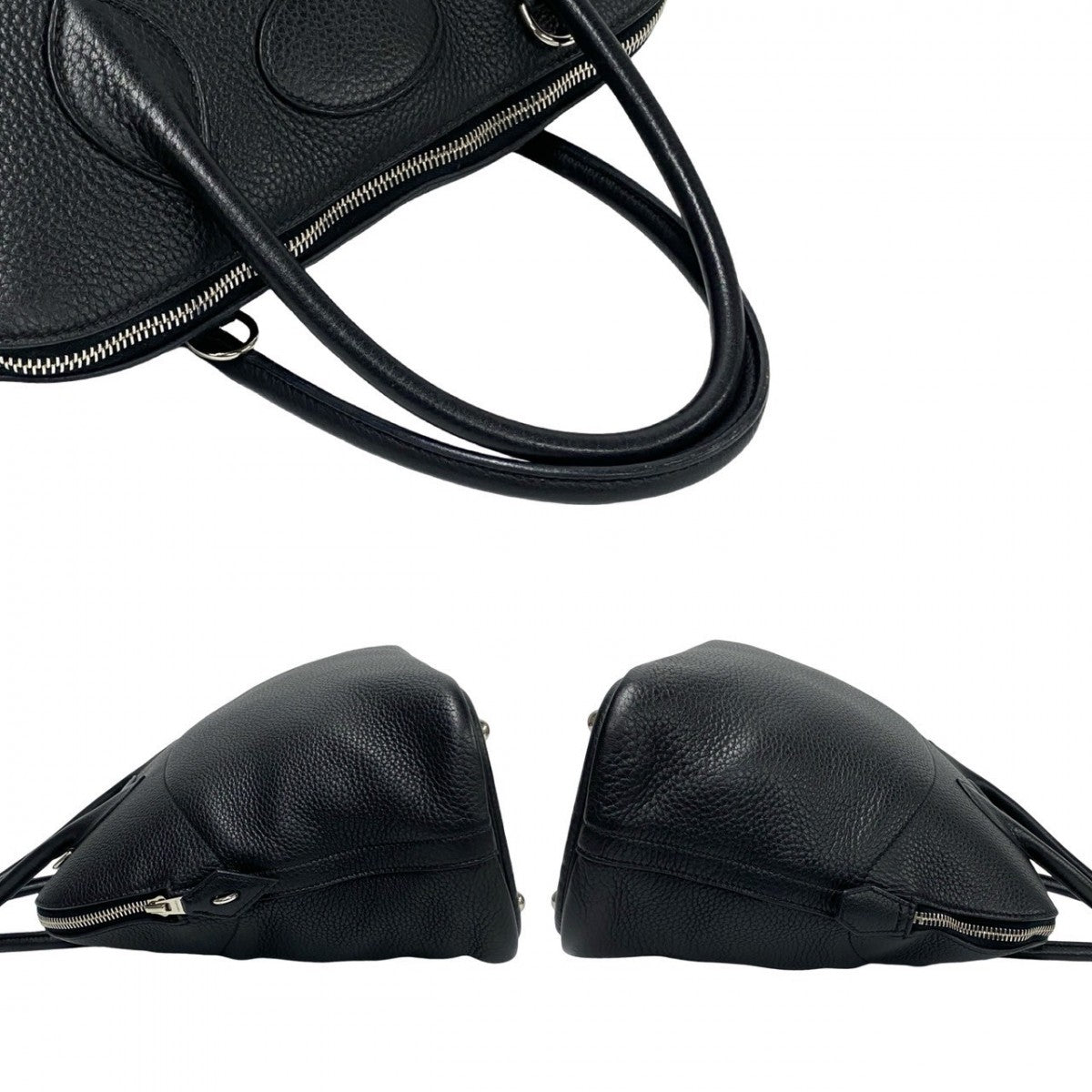 HERMES Shoulder Bag Taurillon Clemence black Bored 35