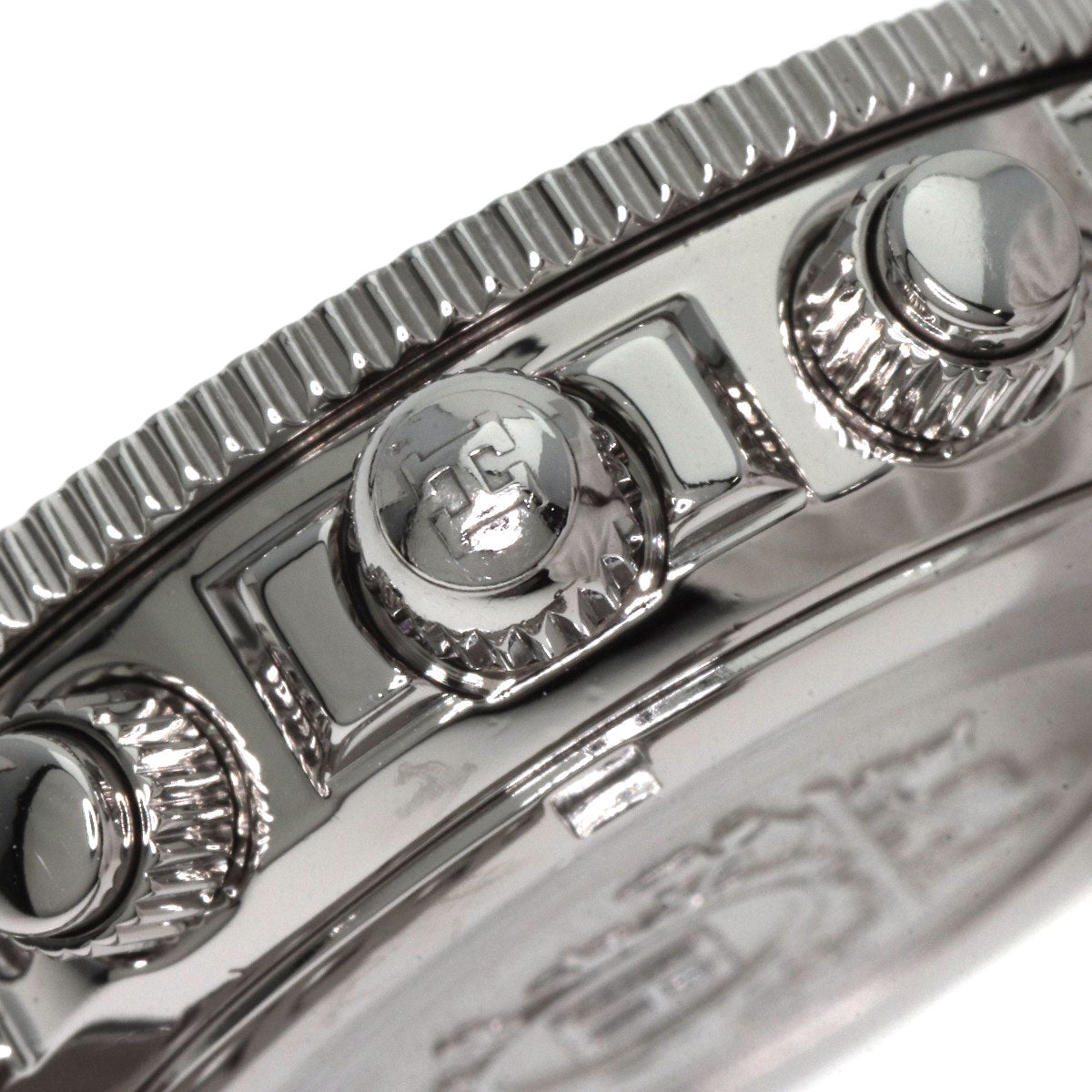 HERMES Watches Quartz CL2.310 Stainless Steel Silver Clipper Diver Chronograph black dial