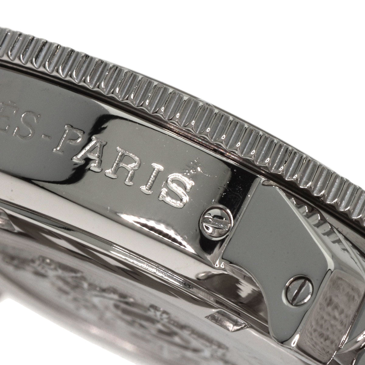 HERMES Watches Quartz CL2.310 Stainless Steel Silver Clipper Diver Chronograph black dial