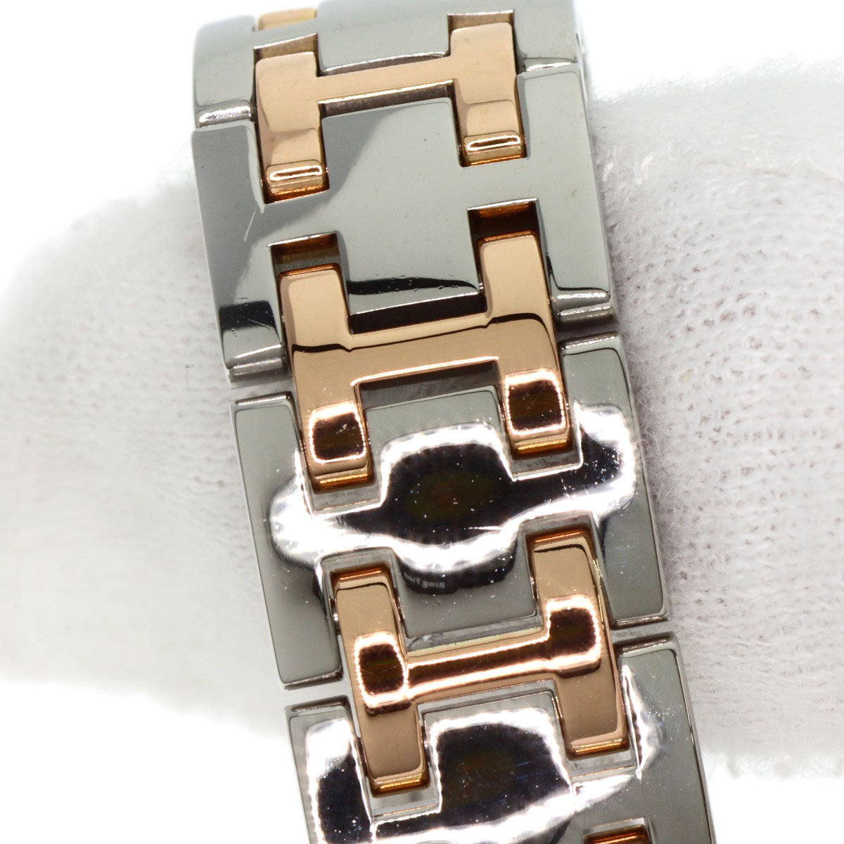 HERMES Watches Quartz CP1.221 Stainless Steel , SSxPGP gold Clipper Classic White shell dial Women Used