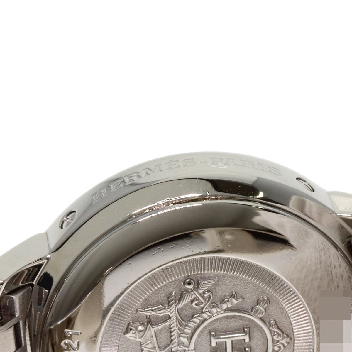 HERMES Watches Quartz CP1.221 Stainless Steel , SSxPGP gold Clipper Classic White shell dial Women Used