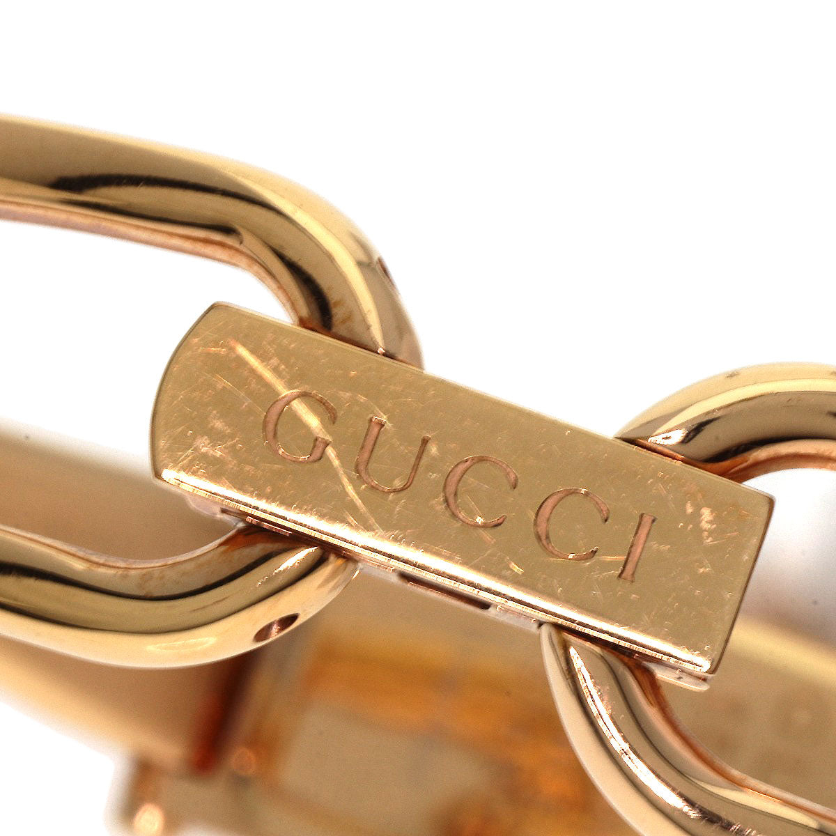 GUCCI Watches Quartz 1500L PGP , PGP gold Square Face Bangle 1P Diamond GG Pink shell dial Women Used