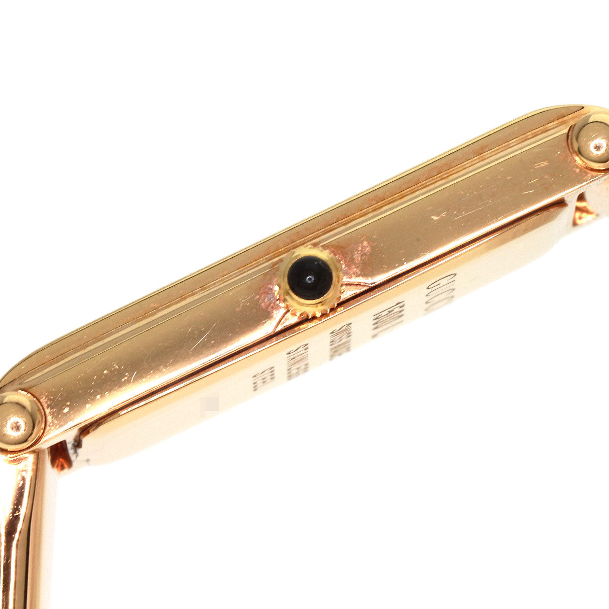 GUCCI Watches Quartz 1500L PGP , PGP gold Square Face Bangle 1P Diamond GG Pink shell dial Women Used