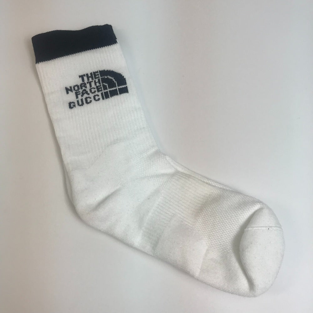 GUCCI socks 4G492 cotton white the north face north face collaboration mens M Used