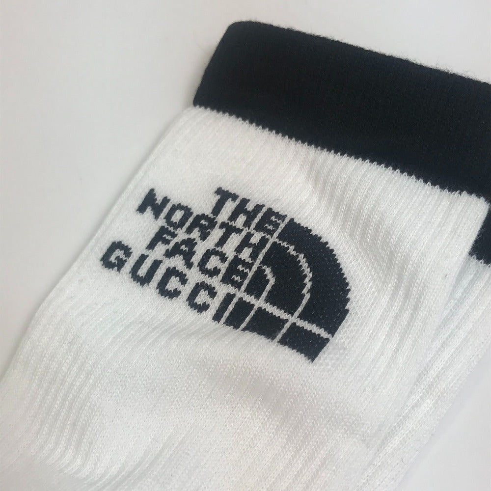 GUCCI socks 4G492 cotton white the north face north face collaboration mens M Used