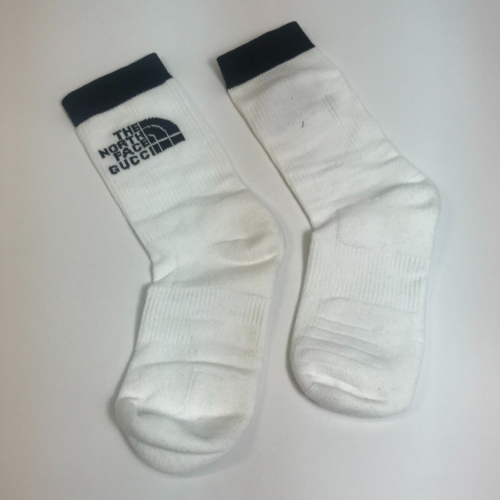 GUCCI socks 4G492 cotton white the north face north face collaboration mens M Used