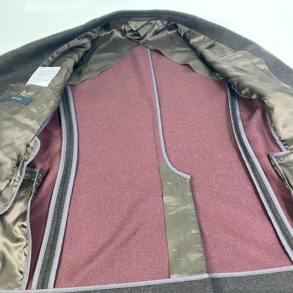 GUCCI Jacket wool Brown apparel tailored 48