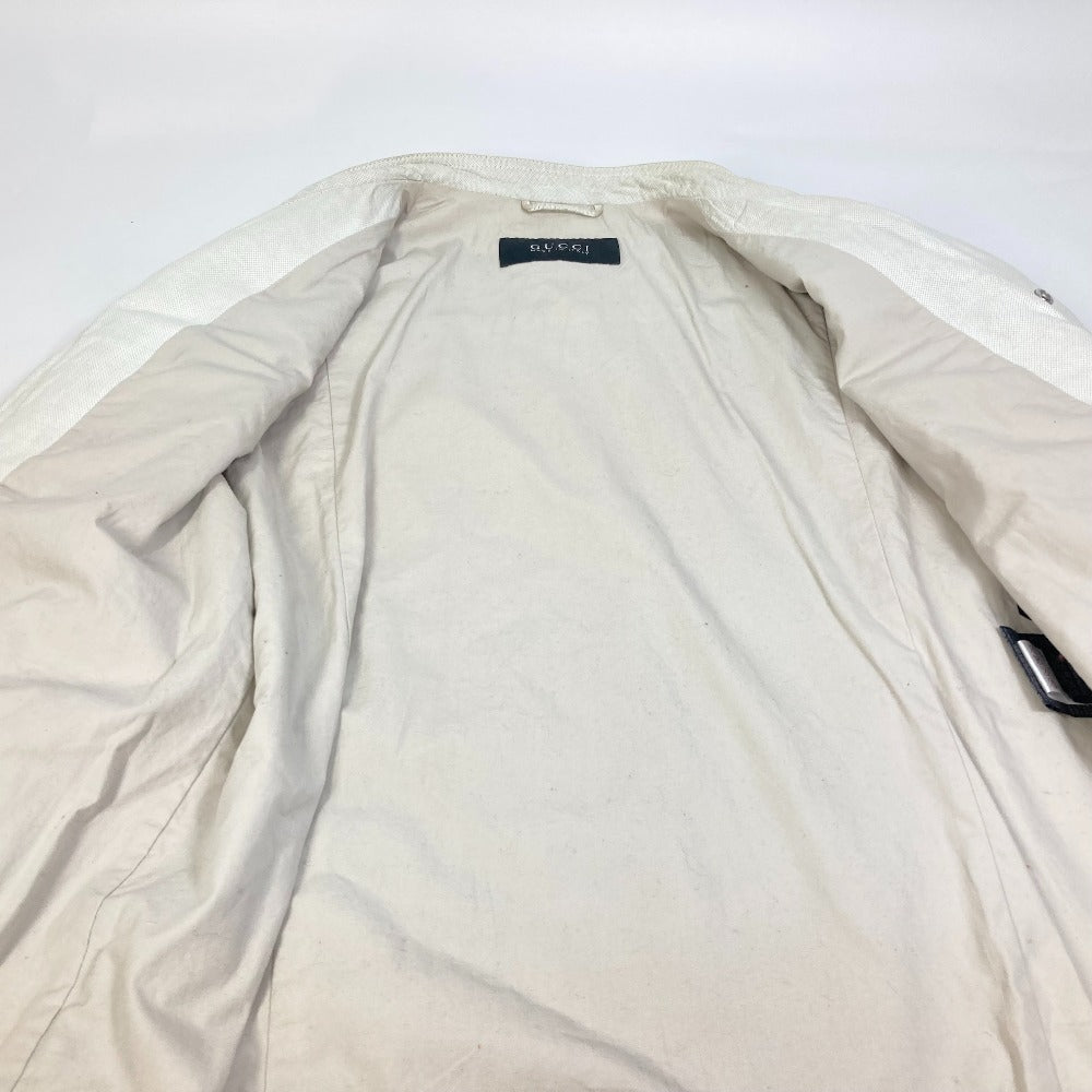 GUCCI Jacket leather white apparel punching mens 50 Used