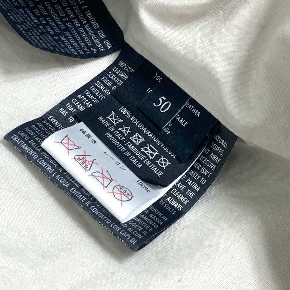 GUCCI Jacket leather white apparel punching mens 50 Used