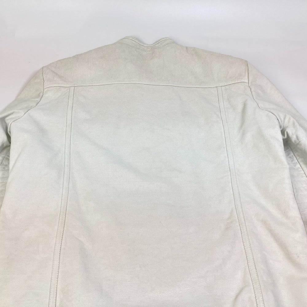 GUCCI Jacket leather white apparel punching mens 50 Used