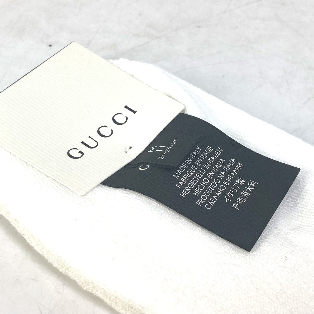 GUCCI socks 553123 cotton white Pair set wing skull mens M Used