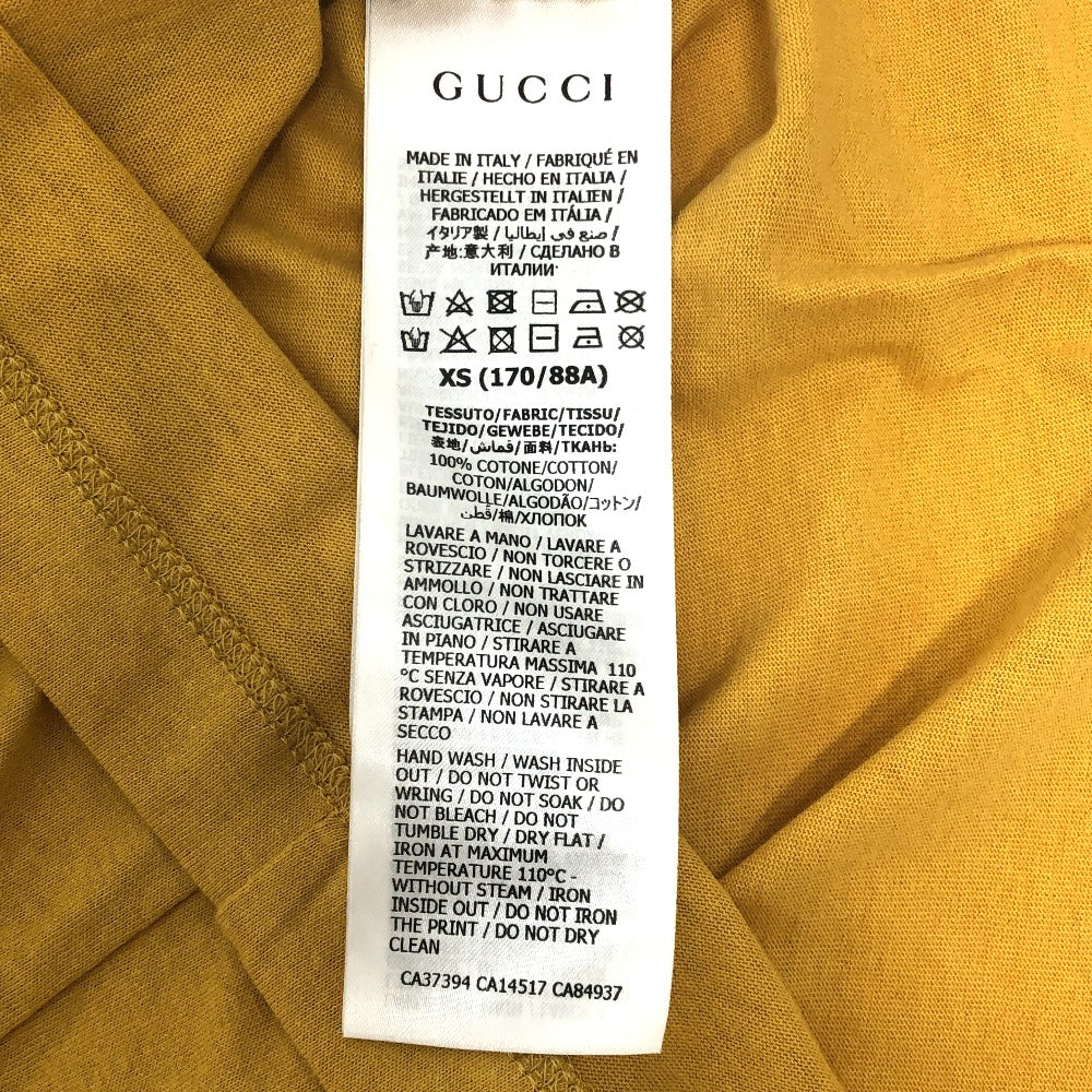 GUCCI Short sleeve T-shirt 616036 cotton yellow The north face collaboration THE NORTH FACE Collaboration Women XS Used