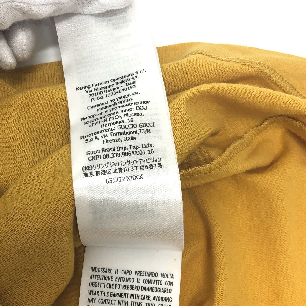 GUCCI Short sleeve T-shirt 616036 cotton yellow The north face collaboration THE NORTH FACE Collaboration Women XS Used