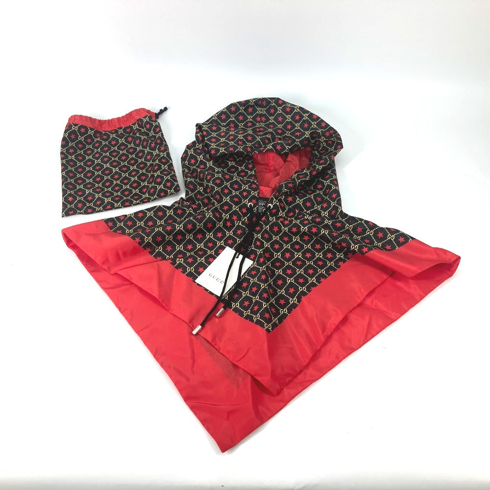 GUCCI poncho 581635 Nylon Red GG star raincoat hood Women M Used
