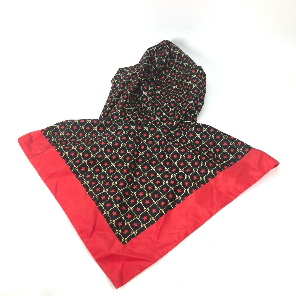GUCCI poncho 581635 Nylon Red GG star raincoat hood Women M Used