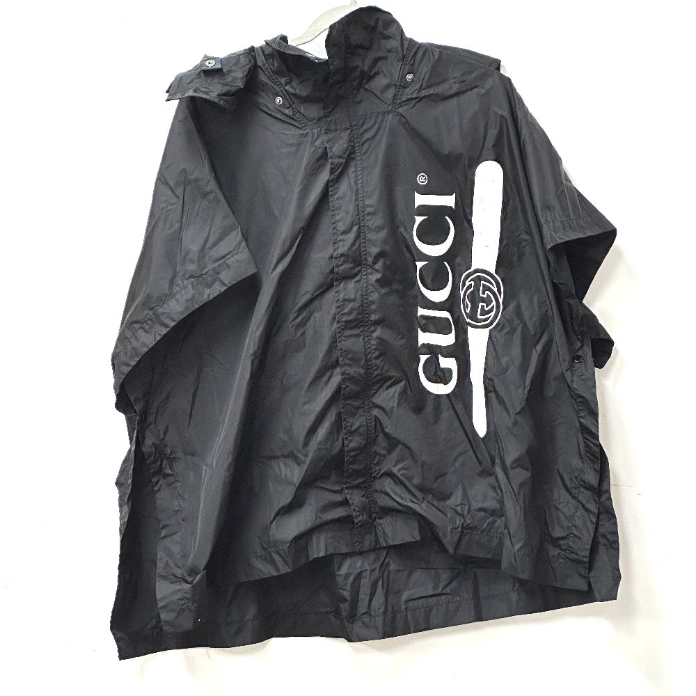 GUCCI poncho 626382 polyamide black Hoodie logo Women M Used