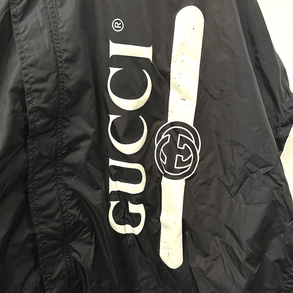 GUCCI poncho 626382 polyamide black Hoodie logo Women M Used