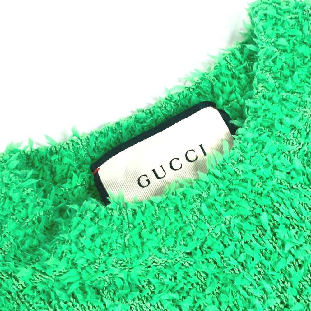 GUCCI Short sleeve T-shirt cotton green GG Women XS Used