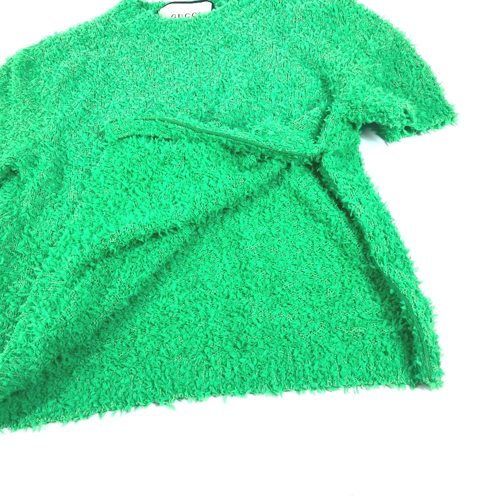 GUCCI Short sleeve T-shirt cotton green GG Women XS Used