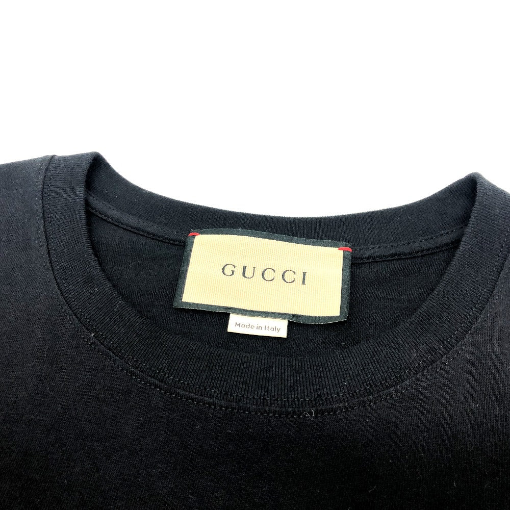GUCCI Short sleeve T-shirt cotton black Heart dot mens XS Used