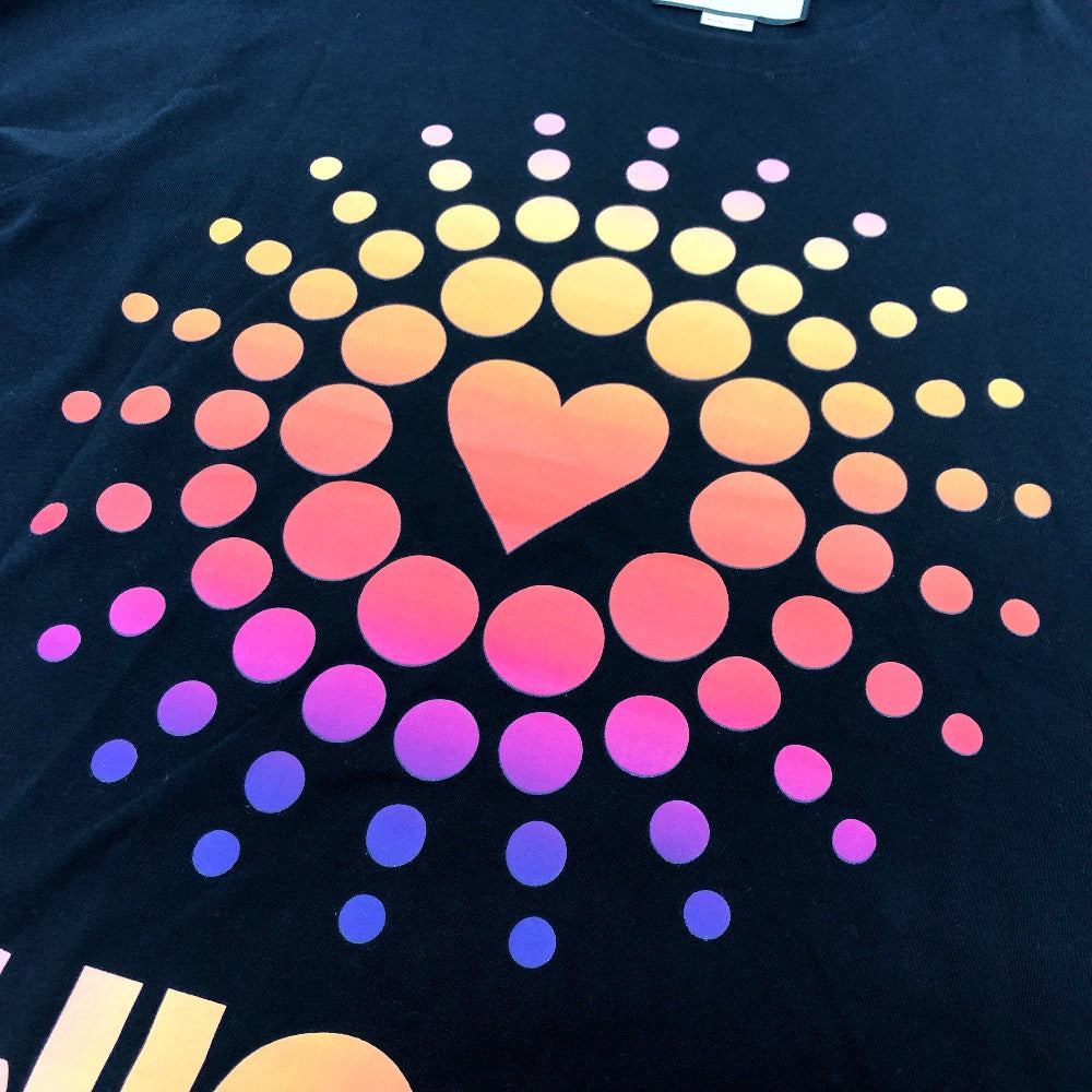 GUCCI Short sleeve T-shirt cotton black Heart dot mens XS Used