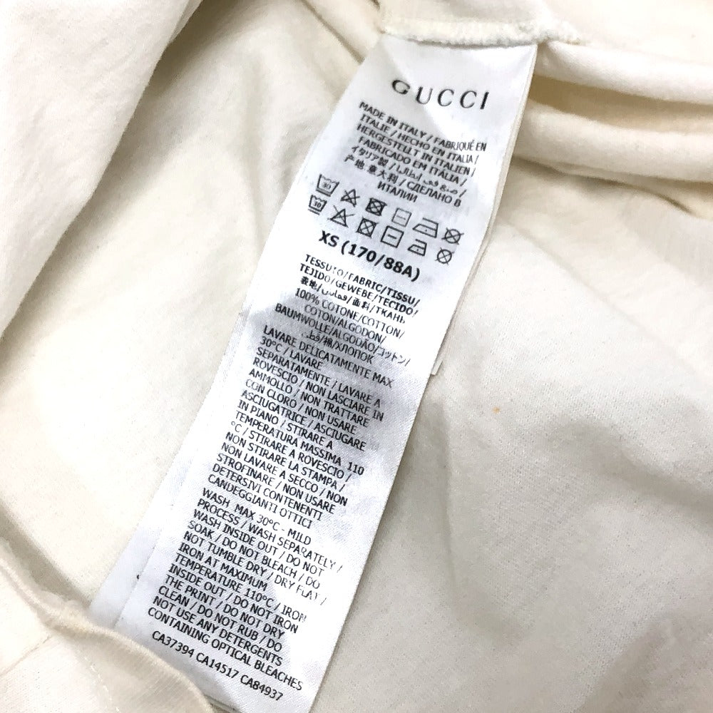 GUCCI Short sleeve T-shirt IT28SBNW4TCH cotton white Interlocking GG print mens XS Used