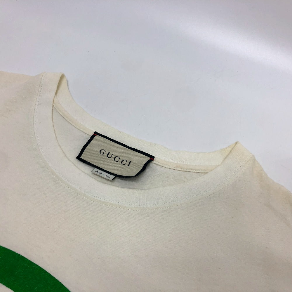 GUCCI Short sleeve T-shirt IT28SBNW4TCH cotton white Interlocking GG print mens XS Used