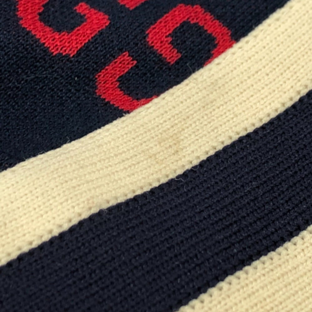 GUCCI Jacket 496919 cotton Navy GG Jacquard All-Over Print Truck mens ‚l Used