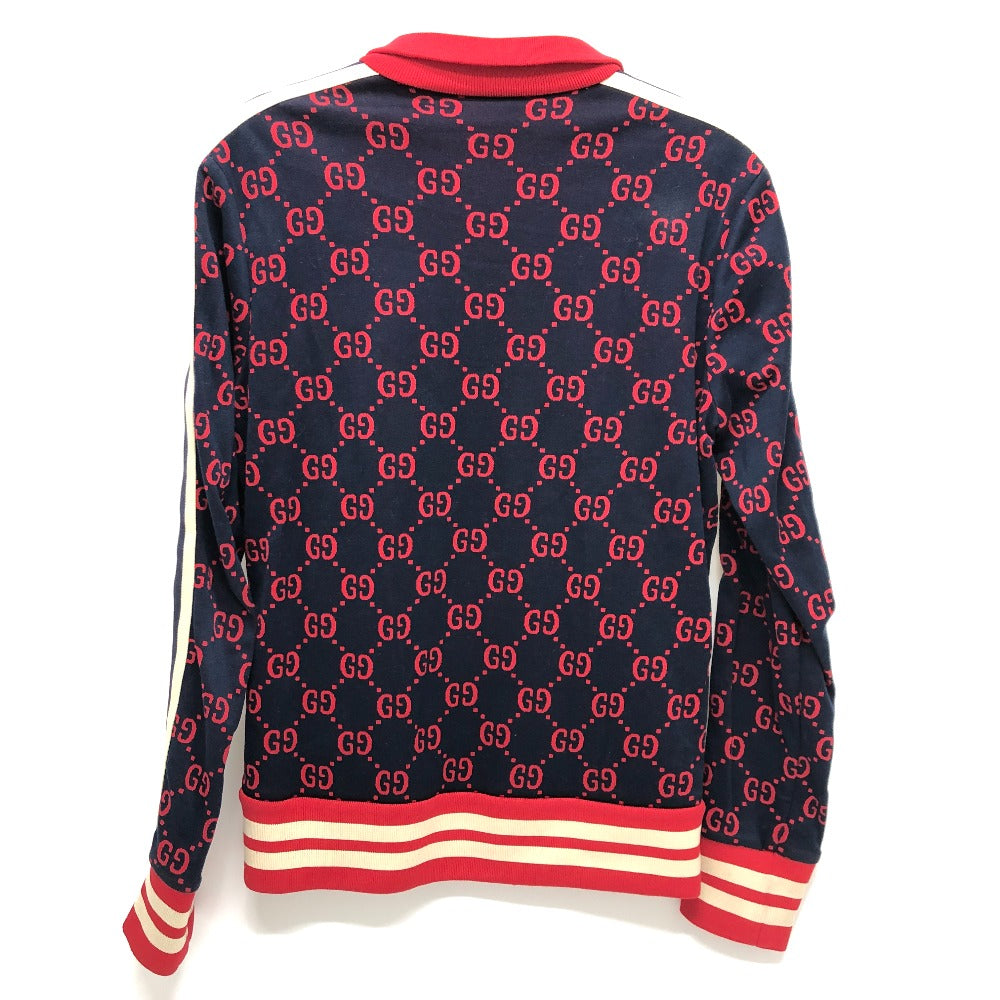 GUCCI Jacket 496919 cotton Navy GG Jacquard All-Over Print Truck mens ‚l Used