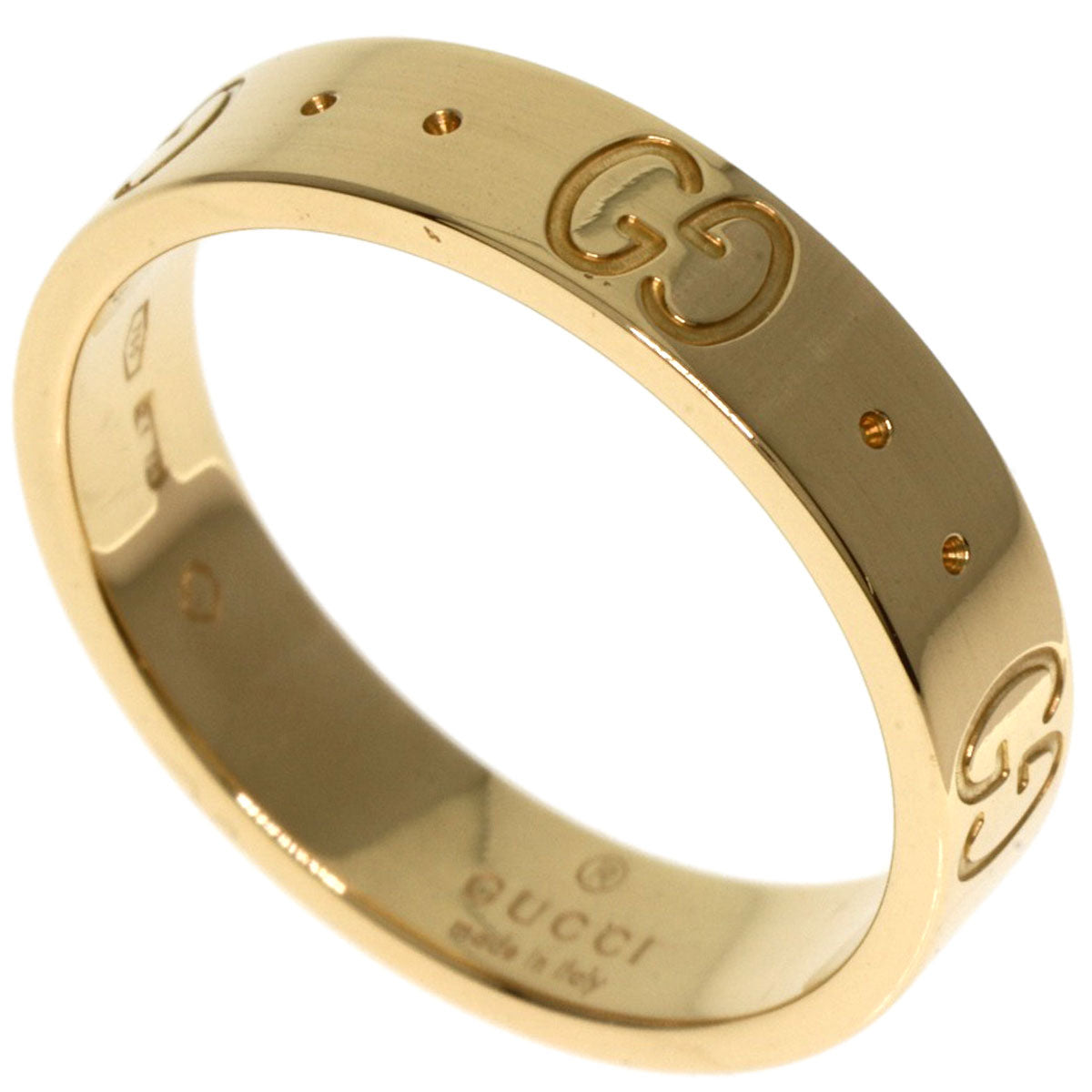 GUCCI Ring 18K Yellow Gold gold Icon # 9 Women Used