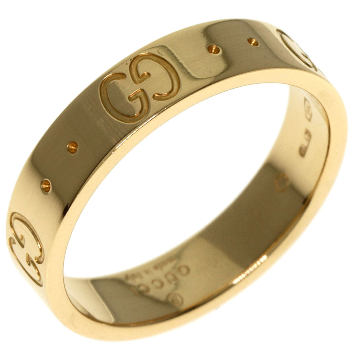 GUCCI Ring 18K Yellow Gold gold Icon # 9 Women Used