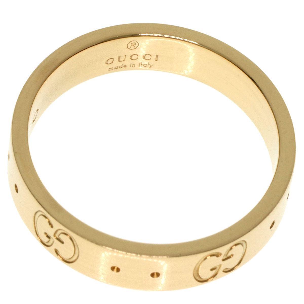 GUCCI Ring 18K Yellow Gold gold Icon # 9 Women Used