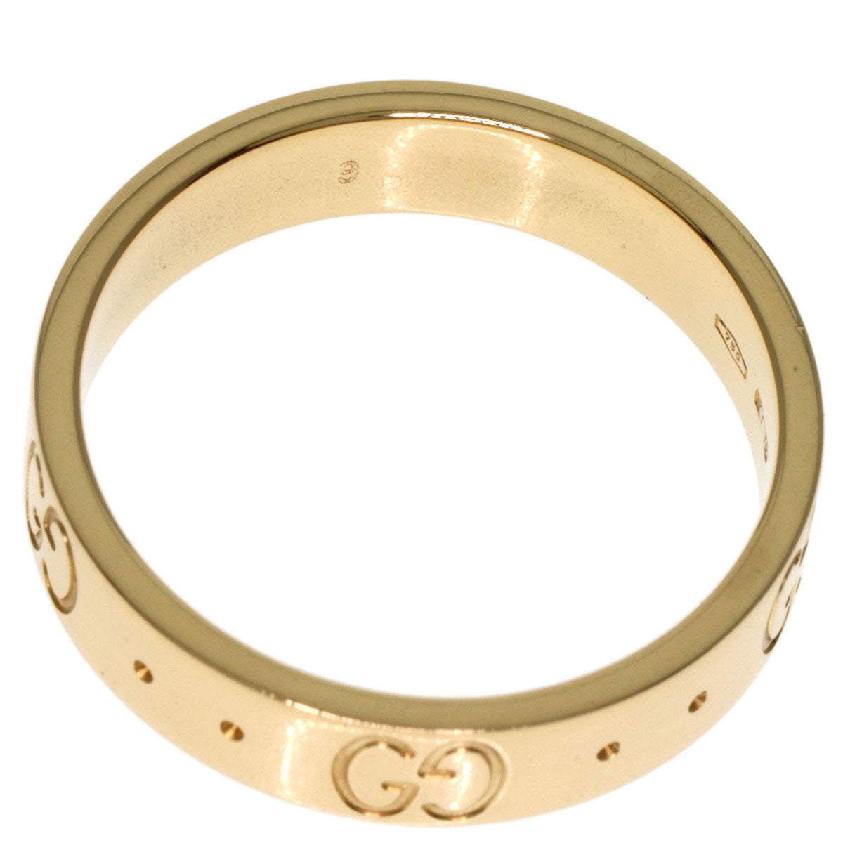 GUCCI Ring 18K Yellow Gold gold Icon # 9 Women Used
